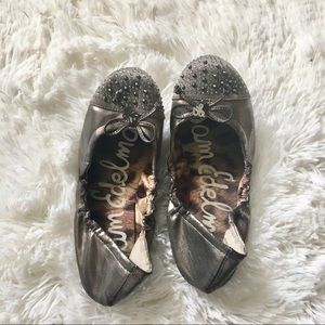 KIDS SAM EDELMAN SILVER FLATS